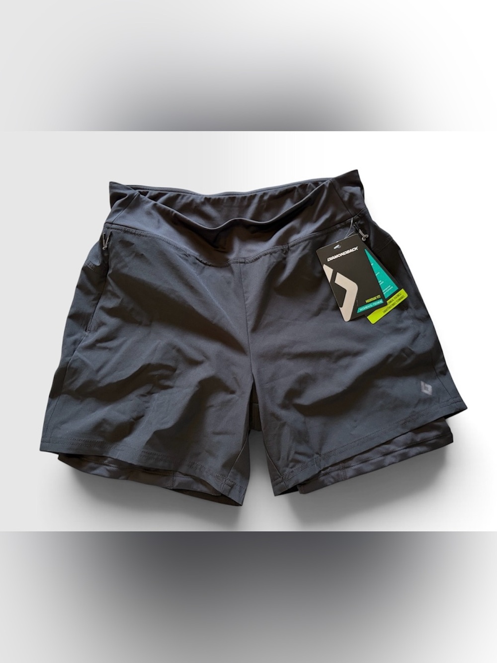 Diamondback Womens 2 In 1 MTN Padded bike Performance Shorts - Black, BNWT